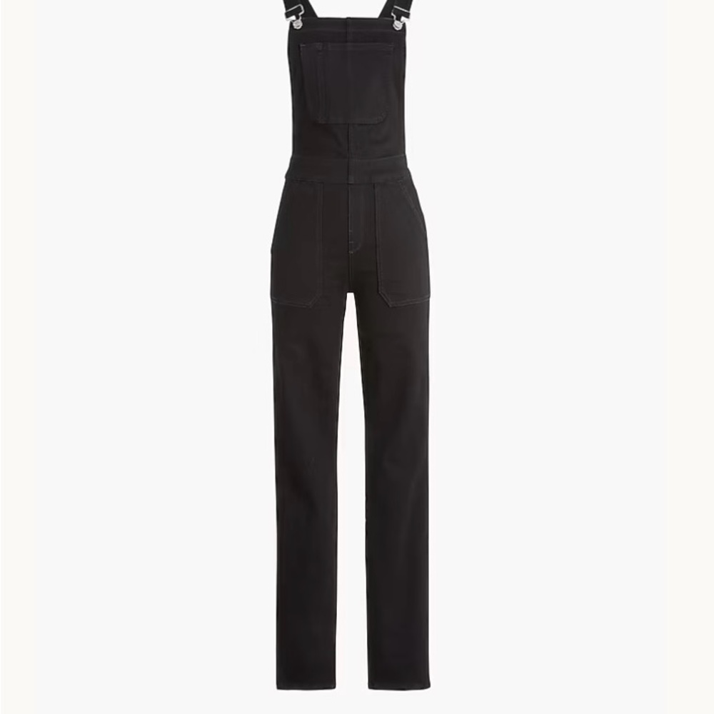 J Crew Skinny Black Denim Overalls- S